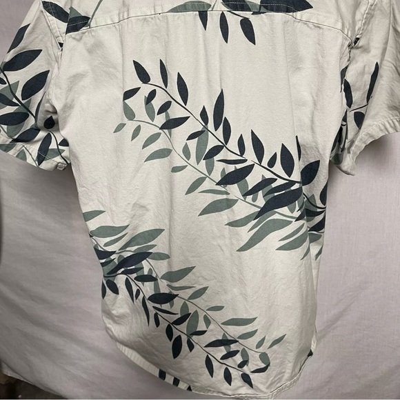 Vintage Tommy Jeans Heavy Cotton Button Down Shirt Men’s Beige Green Size Large - Picture 8 of 12